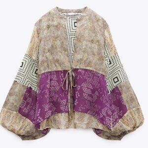 ISO - Zara Patchwork blouse - USED OR NEW, any size!